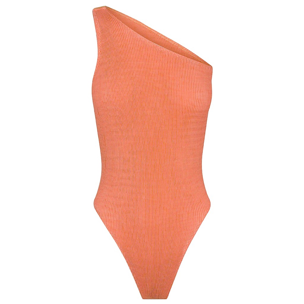 CLEONIE SCULPTURE MAIOT SMOCKED ONE PIECE SWIMSUIT IN ESPRESSO ONE SIZE
